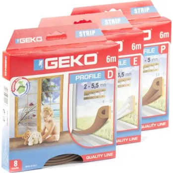 Těsnění do okna a dveří GEKO Těsnění samolepící Varianta: 9x4mm-6m hnědé (2x3m)