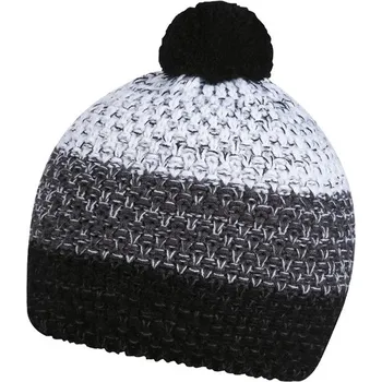 Čepice Čepice COFEE THREE ROWS, barva černá - šedá - bílá