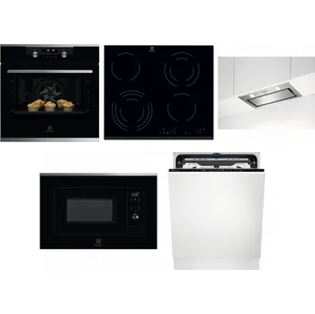 Set domácích spotřebičů ELECTROLUX KODDP77X + ELECTROLUX EHF6343FOK + ELECTROLUX LFG716X + ELECTROLUX LMS2203EMX + ELECTROLUX EEM69410L