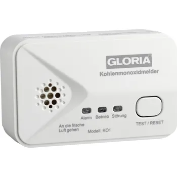 Detektor CO Gloria KO1, 002518.4000 detektor oxidu uhelnatého na baterii, detekce oxidu uhelnatého (CO)