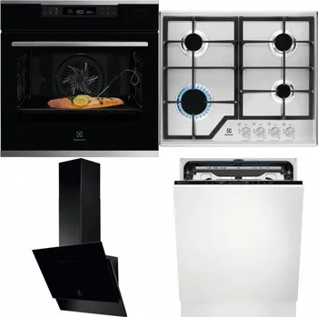 Set domácích spotřebičů ELECTROLUX KOBCS31X + ELECTROLUX KGS6426SX + ELECTROLUX LFV616K + ELECTROLUX EEM69410L