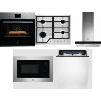 Set domácích spotřebičů ELECTROLUX KOFGH70TX + ELECTROLUX KGS6426SX + ELECTROLUX LFT766X + ELECTROLUX EMS4253TEX + ELECTROLUX EES48200L