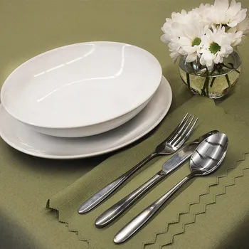 ubrus Nešpinivý / teflonový látkový ubrus UNI 3022 OLIVOVÁ, průměr 120cm (kruh)