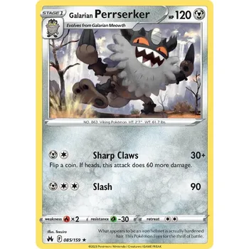 Karetní hra Galarian Perrserker 085/159 - Crown Zenith Typ karty: Non-Holo