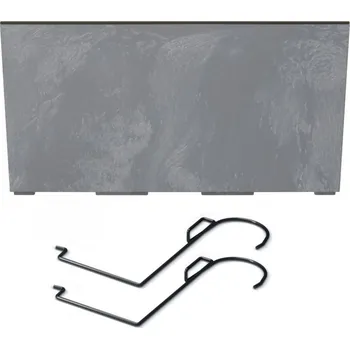 Pěstitelství Prosperplast truhlík s háky URBI CASE Beton Effect W Marengo 58 cm