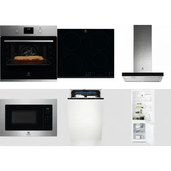 Set domácích spotřebičů ELECTROLUX KOFGH70TX + ELECTROLUX LIR60430 + ELECTROLUX LFT766X + ELECTROLUX EMS4253TEX + ELECTROLUX EEM23100L + ELECTROLUX LNT3LF18S