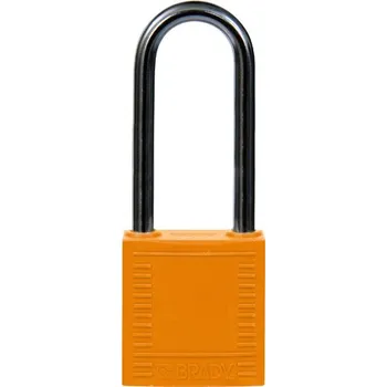 Visací zámek Nylonové zámky s 50 mm hliníkovým okem, oranžová, 6 ks