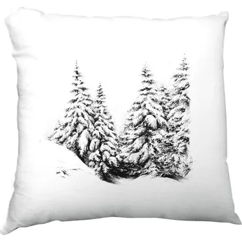 Polštář Polštář saténový s potiskem Winter Trees II (Polštářek)