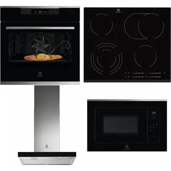 Set domácích spotřebičů ELECTROLUX KOBCS31X + ELECTROLUX EHF6547FXK + ELECTROLUX LFT766X + ELECTROLUX LMS4253TMX