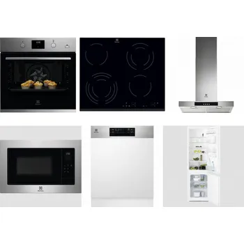 Set domácích spotřebičů ELECTROLUX KODGH70TX + ELECTROLUX EHF6343FOK + ELECTROLUX LFT426X + ELECTROLUX EMS4253TEX + ELECTROLUX EEM48300IX + ELECTROLUX LNT3LF18S