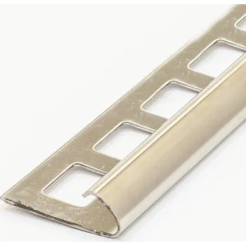 Stavební profil Havos, ukončovací lišta Oblá 12,5 mm / 2.5 m, nerez pololesk (Nerez oblouček 12,5mm / 2,5m pololesk )