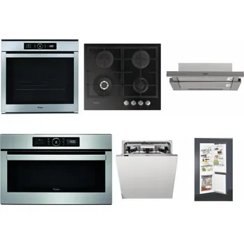 Set domácích spotřebičů WHIRLPOOL ABSOLUTE AKZM 8480 IX + WHIRLPOOL GOFL 629/NB + WHIRLPOOL AKR 5390/1 IX + WHIRLPOOL ABSOLUTE AMW 730 IX + WHIRLPOOL WIO 3O540 PELG + WHIRLPOOL ART 65031