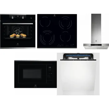 Set domácích spotřebičů ELECTROLUX KODEH70X + ELECTROLUX EHF6343FOK + ELECTROLUX LFT426X + ELECTROLUX LMS4253TMX + ELECTROLUX EES48200L