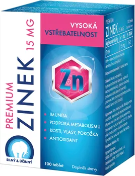 SWISS MED Pharmaceuticals Premium Zinek 15 mg 100 tbl.