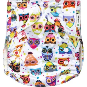 Plena T-tomi Kalhotková plena AIO - přebalovací set patentky Owl friends