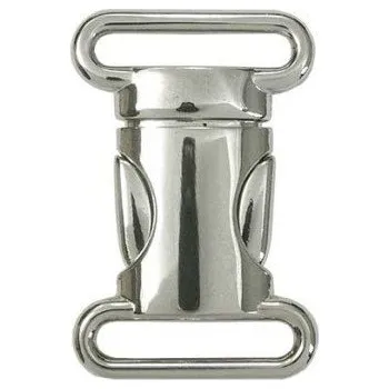 Spona trojzubec kovová šíře 20 mm, barva Nikl lesk