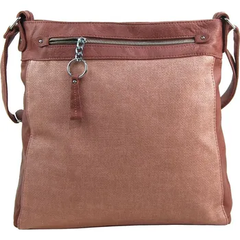 Kabelka TESSRA Velká starorůžová crossbody dámská kabelka D5580