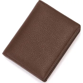 Peněženka Kožená peněženka se sedmi kapsami - Hnědá