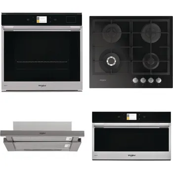 Set domácích spotřebičů WHIRLPOOL W9 OP2 4S2 H + WHIRLPOOL GOFL 629/NB + WHIRLPOOL AKR 5390/1 IX + WHIRLPOOL W9 MD260 IXL