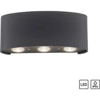 Venkovní osvětlení PAUL NEUHAUS LED nástěnné svítidlo, 6-bodové, antracit, venkovní a vnitřní, dekorativní 3000K