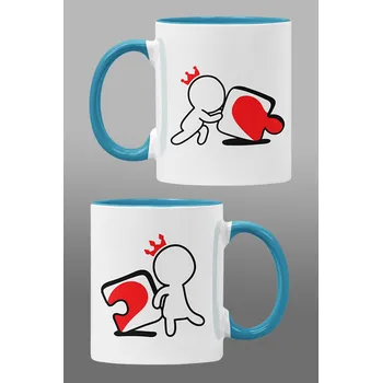 Hrnky pro zamilované Puzzle Barva: Modrá