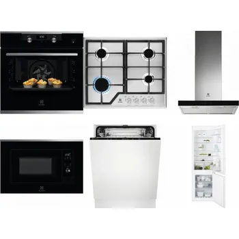 Set domácích spotřebičů ELECTROLUX KODEH70X + ELECTROLUX KGS6426SX + ELECTROLUX LFT766X + ELECTROLUX LMS2203EMX + ELECTROLUX EEA27200L + ELECTROLUX ENT6TF18S