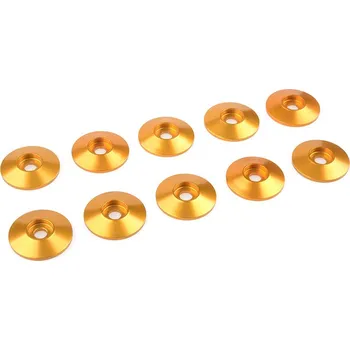 RC náhradní díl Podložka pro půlk. hlavu M3/15mm hliník zlatá (10)