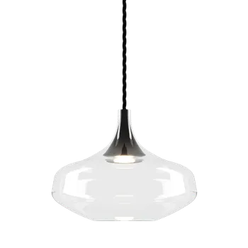 Lodes Nostalgia large crystal, čiré sklo/černý závěs, 11W LED 2700K, prům. 28cm