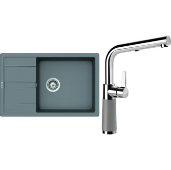 Granitový dřez Set Schock S19-9 (dřez Manhattan D-100LS Croma + baterie SC-540.120 Croma)