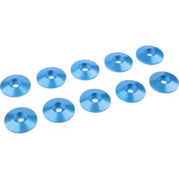 RC náhradní díl Podložka pro půlk. hlavu M3/15mm hliník modrá (10)