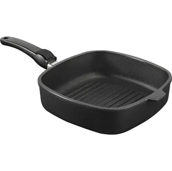 Profesionální titanová grilovací pánvička SKK Titanium Durit 26x26 cm Indukce hluboká odnímatelná ručka