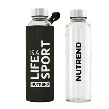 Shaker Nutrend Skleněná láhev s termoobalem 500ml - černá