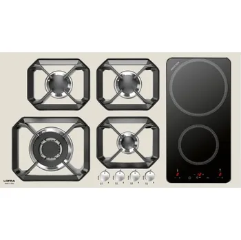 Varná deska Lofra HLBI9G2I indukční a plynová varná deska krémová šíře 90cm
