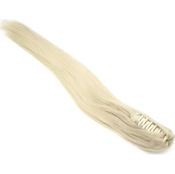 Příčesek Clip in culík se skřipcem rovný 60cm - platina