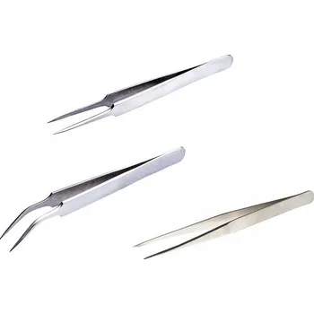 Kosmetická pinzeta Pinzeta preparační s jemnou špičkou, Provedení čelistí: Přímé, Materiál: Nerezová ocel, Délka [mm]: 110