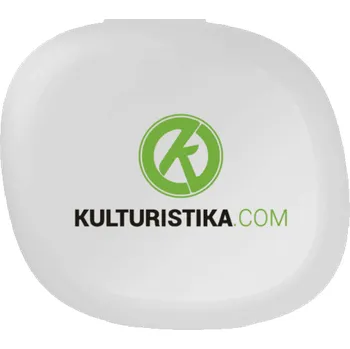 Shaker Kulturistika.com Pillbox 5 sekcí - bílý