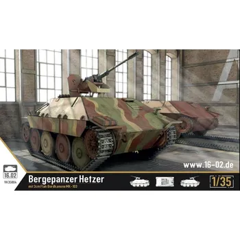Plastikový model 16.02 1/35 Bergepanzer Hetzer mit 3cm Flak Bordkanone