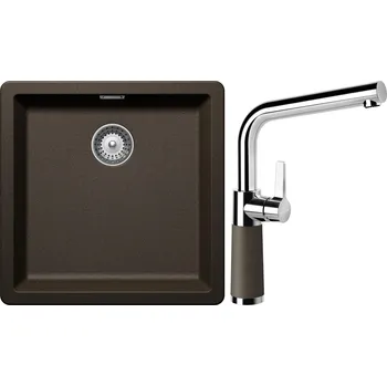 Granitový dřez Set Schock S12-6 (dřez Greenwich N-100 Bronze + baterie SC-540 Bronze)