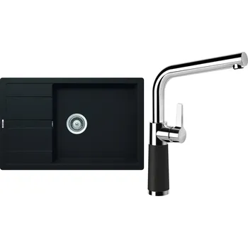 Granitový dřez Set Schock S19-8 (dřez Manhattan D-100LS Onyx + baterie SC-540 Onyx)