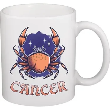 Hrnek malý bílý s potiskem Rak