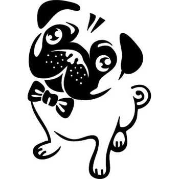 Samolepicí dekorace na vozidlo MOPS č. 2 - nálepka černá 1 ks NAL/QYPF