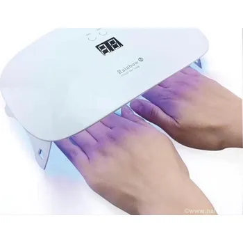 UV lampa na nehty Skládaci mini UV LED lampa na nehty s LCD