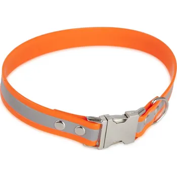 Obojek pro psa FIREDOG BioThane obojek Clip Reflect 25mm 42cm Barva: Oranžová