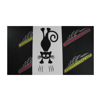 Samolepící dekorace SAMOLEPKA Kočka 023 levá s drápanci (17 - šedá) NA AUTO, NÁLEPKA, FÓLIE, POLEP, TUNING, VLASTNÍ TEXT, TISK, AUTOSAMOLEPKY.cz, POLEPY, OBRÁZEK, LOGO, SAMOLEPKY