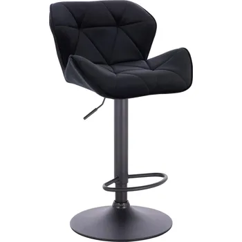 Barová židle Barová židle velur Horten na černém talíři - černé