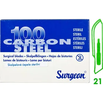 Skalpel Čepelky Surgeon vel.21 , balení (100ks)