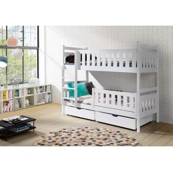 Postel Nabytek-dreveny.cz Patrová postel Franek masiv Rozměr postele: 80x200 cm, Odstín postele: olše