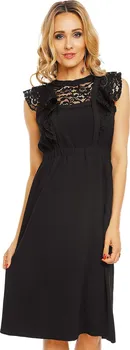 Dámské šaty Dámské šaty s krajkovým rukávem 1210004021126 černé S/M