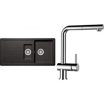 Granitový dřez Set Schock S4-9 (dřez Toledo D-150 Stone + baterie Epos.120 Chrom)