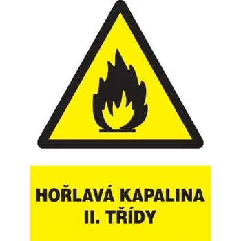 Značení Hořlavá kapalina II. třídy (plastová tabulka A4)